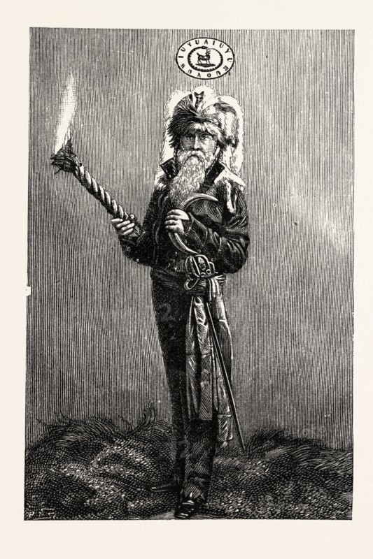 THE LATE DR. W. PRICE, OF LLANTRISSANT, WALES, UK, 1893 engraving