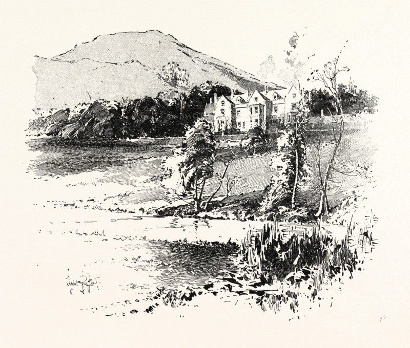 EILDON HALL, NEAR MELROSE, LORD DALKEITH'S PRINCIPAL RESIDENCE, SCOTLAND, UK, 1893 engraving