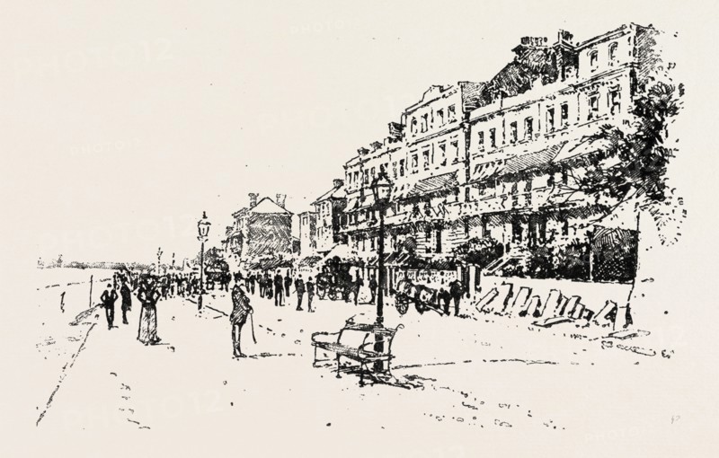 THE LANDSLIP AT SANDGATE: MOVING OUT FROM WELLINGTON TERRACE, UK, 1893 engraving
