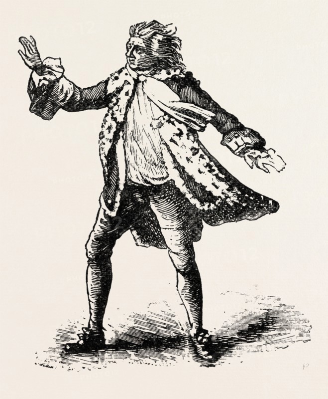 GARRICK AS KING LEAR, SHAKESPEARE, ENGLISH POET AND PLAYWRIGHT, 1564-1616, UK, 1893 engraving