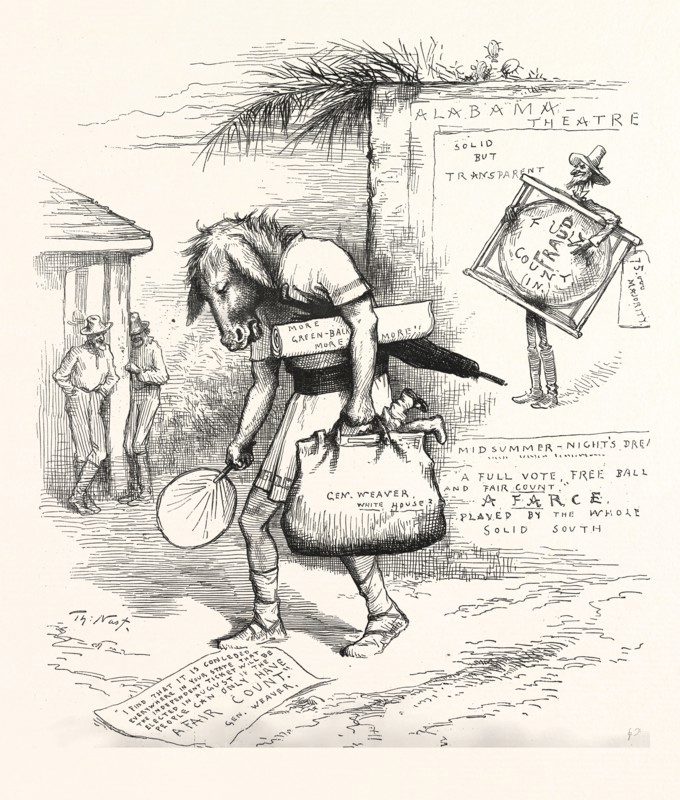 FOOL'S ERRAND!, engraving 1880, us, usa