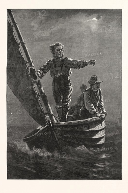 SIGHTING TRAWL BUOY. DRAWN J. G. BROWN, US, USA, engraving 1880