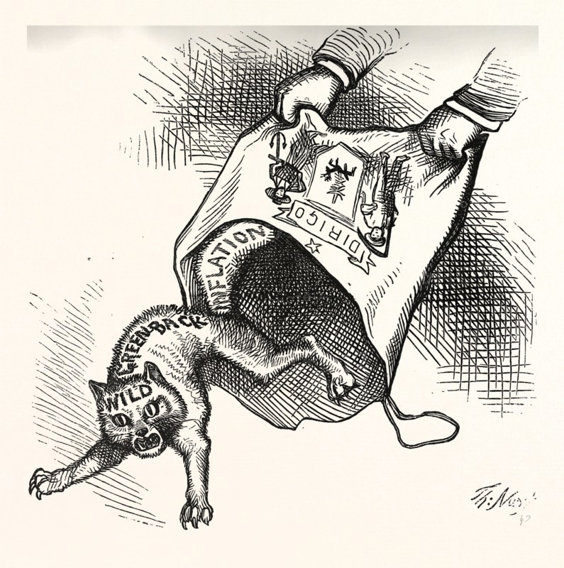 MAIN(E) PRIZE. Democrats had let it, engraving 1880, US, USA, POLITICS, POLITICAL, POLITIC, CAMPAIGN, PATRIOTIC