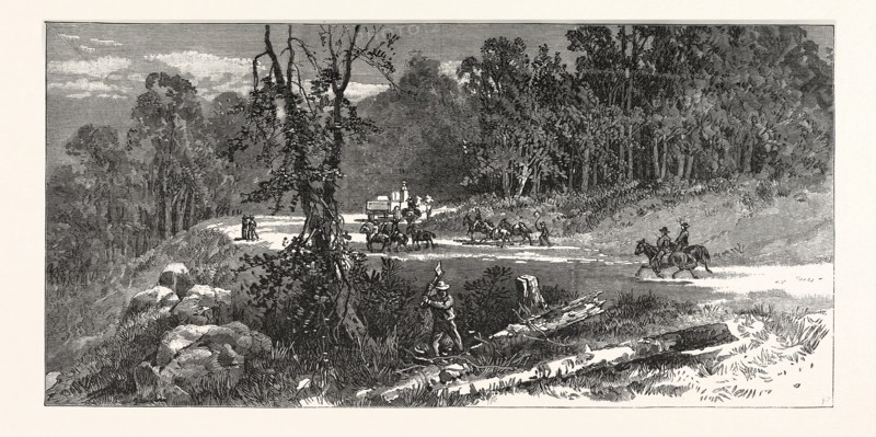CENTRAL AVENUE. THE NEW RUGBY, engraving 1880, US, USA, America