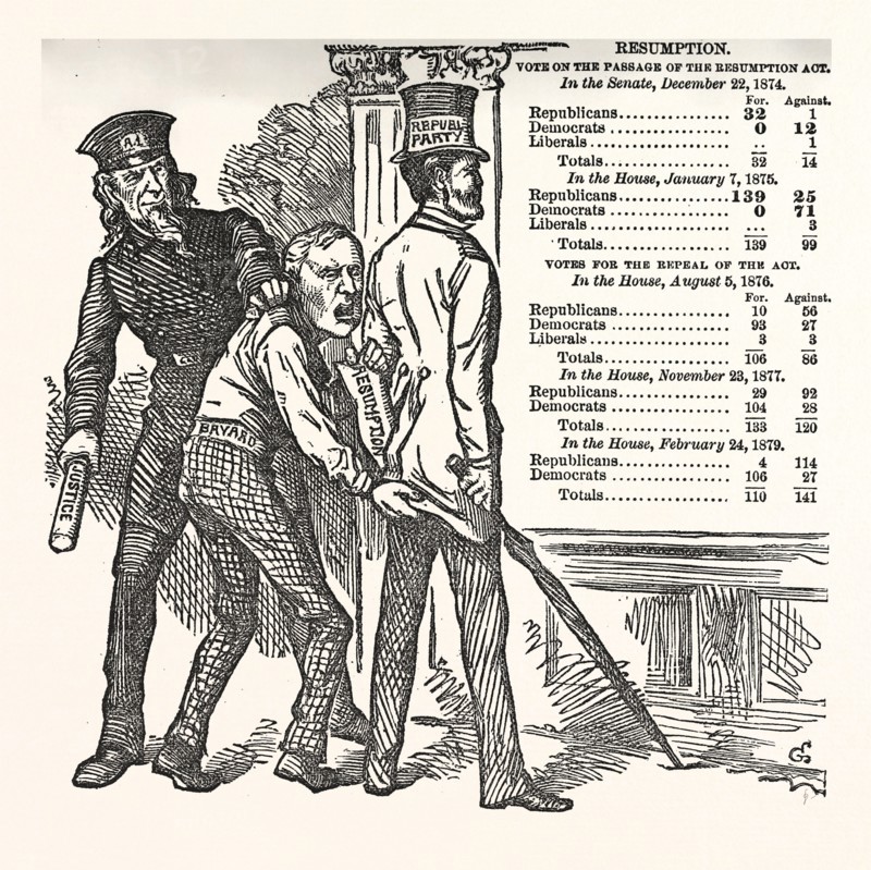 POLITICAL NEMESIS, engraving 1880, US, USA, America