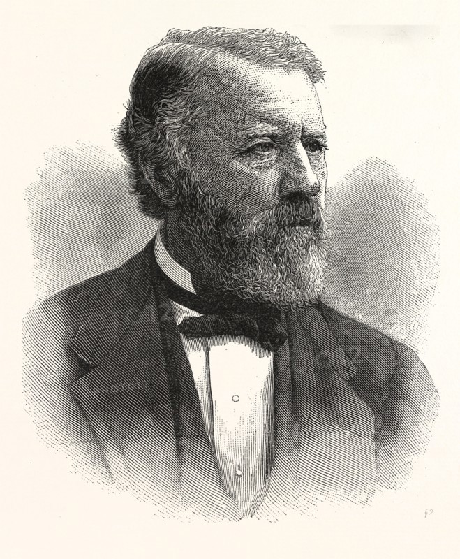 HON. ALBERT G. PORTER, GOVERNOR-ELECT INDIANA, US, USA, AMERICA, UNITED STATES, AMERICAN, ENGRAVING 1880