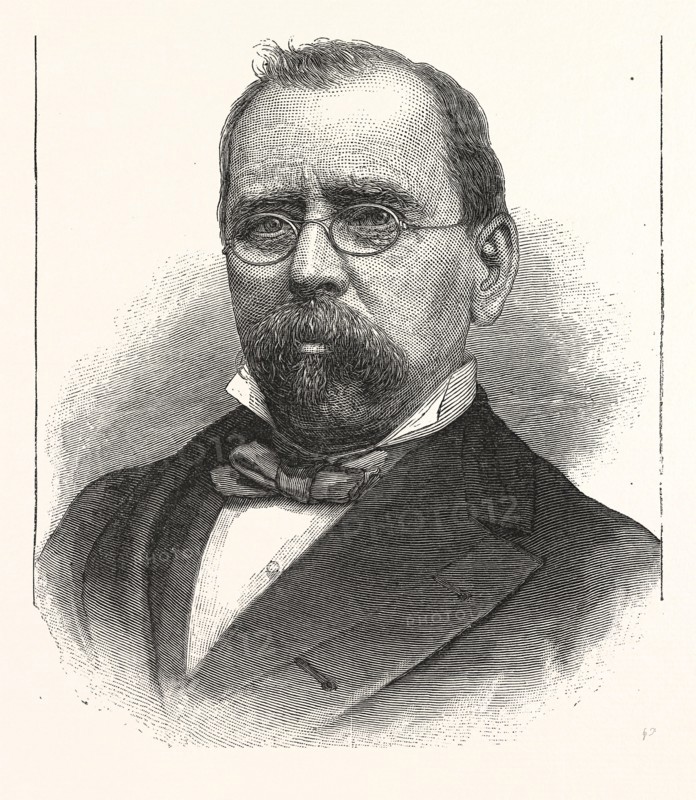 WILLIAM R. GRACE, MAYOR-ELECT NEW YORK, POLITICS, POLITICAL, POLITIC, CAMPAIGN, PATRIOTIC, US, USA, AMERICA, UNITED STATES, AMERICAN, ENGRAVING 1880