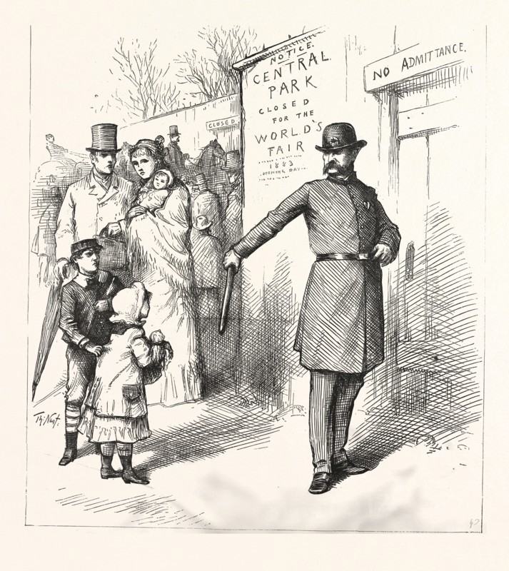 PEOPLE'S PLEASURE, GROUND APPROPRIATED, US, USA, AMERICA, UNITED STATES, AMERICAN, ENGRAVING 1880