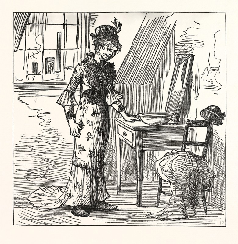 CAME TO NEW YORK A POOR EXILE OF ERIN. "Bedad, it's well worth working six months a costhume this.", US, USA, AMERICA, UNITED STATES, AMERICAN, ENGRAVING 1880
