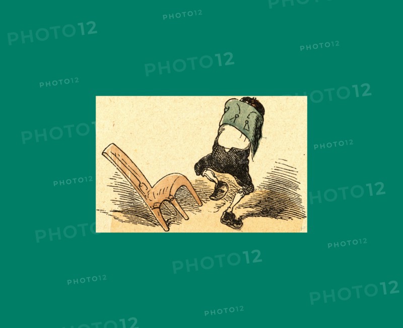 Schnaken and schnurren, 1866, Mosquitoes and purring, Wilhelm Busch, 1832 - 1908, German artist, humorist, poet, illustrator and painter. A humorous story in pictures from the writer and illustrator ofMax und Moritz, Munchener Bilderbogen and Fliegende Blatter. Children's literature from the 19th century, comic illustrated cautionary tales