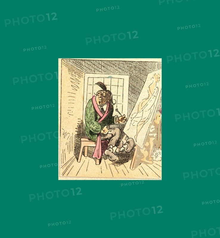 Schnaken and schnurren, 1866, Mosquitoes and purring, Wilhelm Busch, 1832 - 1908, German artist, humorist, poet, illustrator and painter. A humorous story in pictures from the writer and illustrator ofMax und Moritz, Munchener Bilderbogen and Fliegende Blatter. Children's literature from the 19th century, comic illustrated cautionary tales