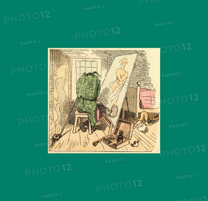 Schnaken and schnurren, 1866, Mosquitoes and purring, Wilhelm Busch, 1832 - 1908, German artist, humorist, poet, illustrator and painter. A humorous story in pictures from the writer and illustrator ofMax und Moritz, Munchener Bilderbogen and Fliegende Blatter. Children's literature from the 19th century, comic illustrated cautionary tales