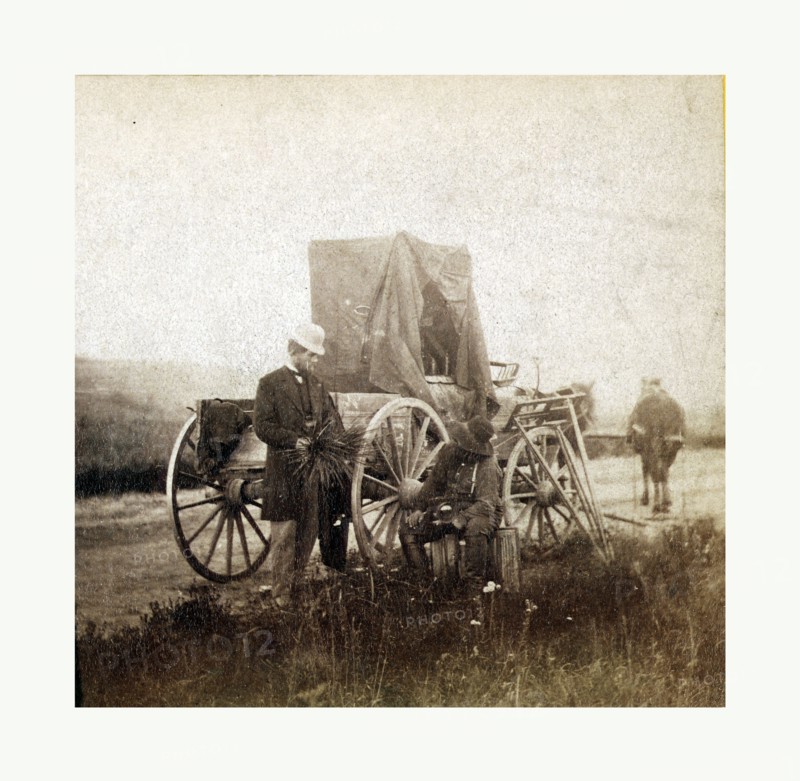 From Gardner Photographic Art Gallery, Seventh Street, Washington. Title, Across the Continent on the Union Pacific Railway, Eastern Division, US, USA, America. A rare specimen found on hill above Fort Riley, Kansas, 1867. Photo, albumen print, By Alexander Gardner, 1821 1882, Scottish photographer who emigrated to the United States in 1856.