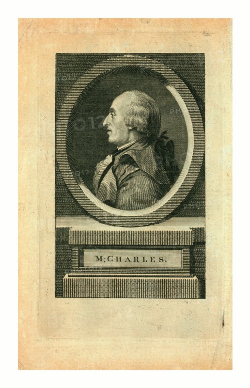 M. Charles,  Head-and-shoulders profile portrait of French balloonist J.A.C. Charles, who made the first flight in a hydrogen balloon, Dec. 1, 1783.