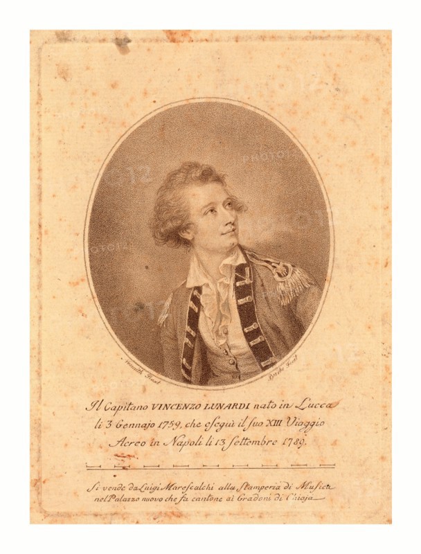 Vincenzo Lunardi,  Nesmith, pinxt. ; Burke, fecit.