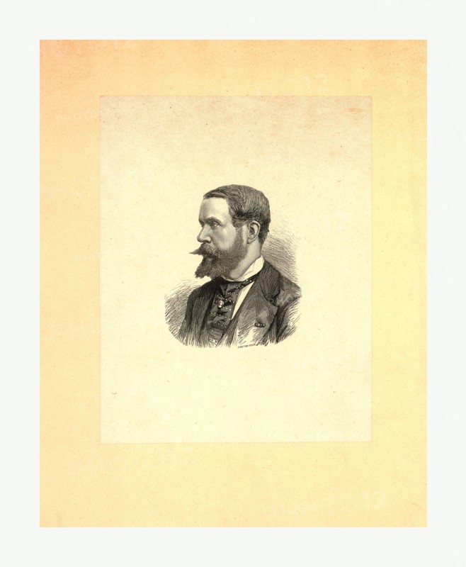 Gaston Tissandier, French balloonist, head-and-shoulders portrait, Smeeton Tilly., between 1860 and 1900