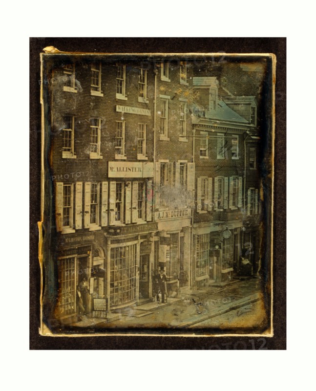 Chestnut street, Philadelphia, Pennsylvania, William G. Mason, photographer, 1843, US, USA, America