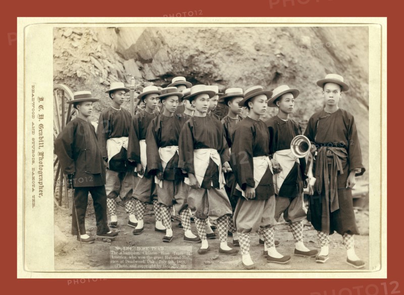 Hose team. The champion Chinese Hose Team of America, who won the great Hub-and-Hub race at Deadwood, Dak., July 4th, 1888, John C. H. Grabill was an american photographer. In 1886 he opened his first photographic studio