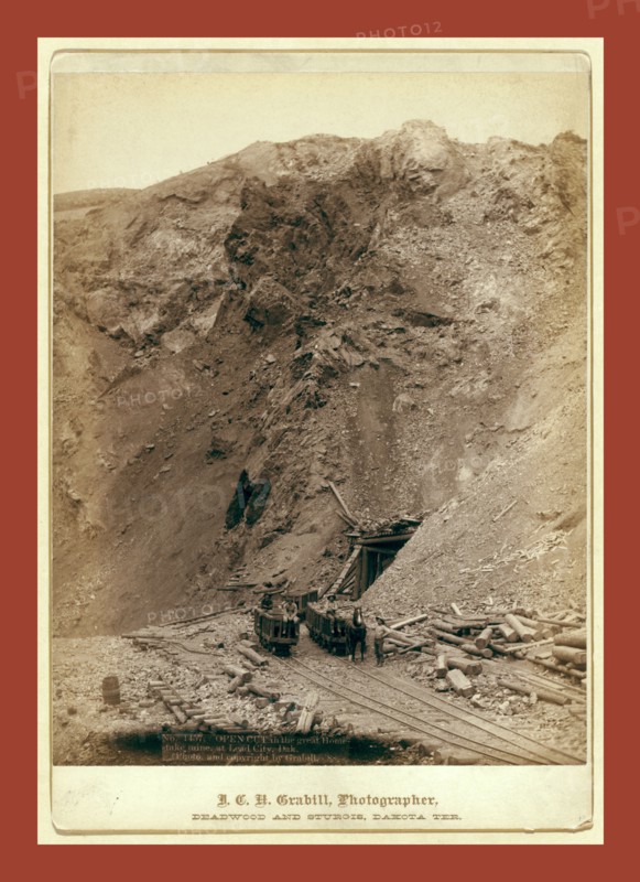 Open cut in the great Homestake mine, at Lead City, Dak., John C. H. Grabill was an american photographer. In 1886 he opened his first photographic studio