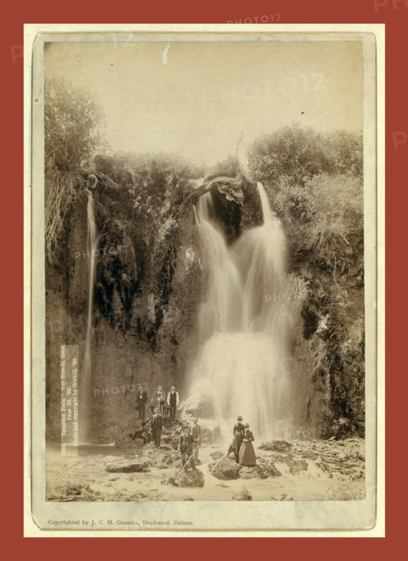 Spearfish Falls. Our friends, there, June 22, 1890, John C. H. Grabill was an american photographer. In 1886 he opened his first photographic studio