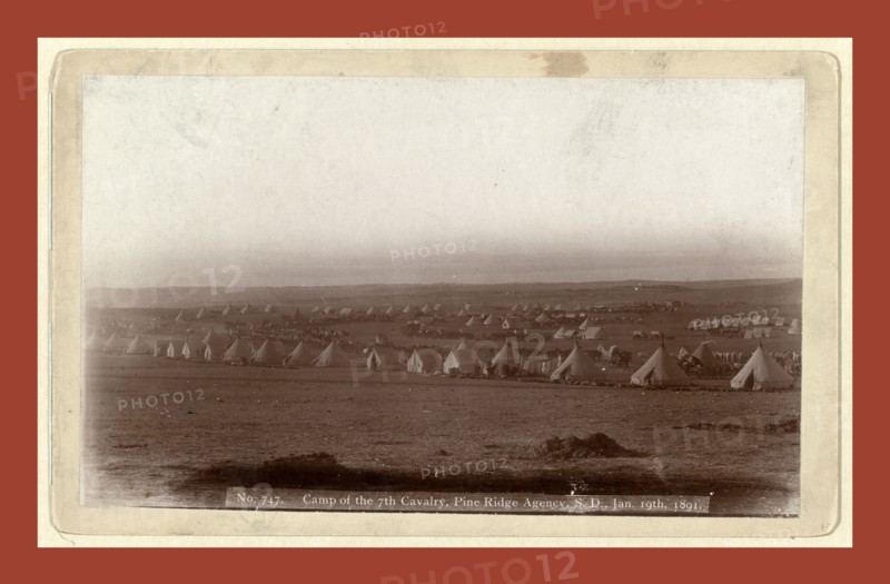 Camp of the 7th Cavalry, Pine Ridge Agency, S.D., Jan. 19, 1891, John C. H. Grabill was an american photographer. In 1886 he opened his first photographic studio