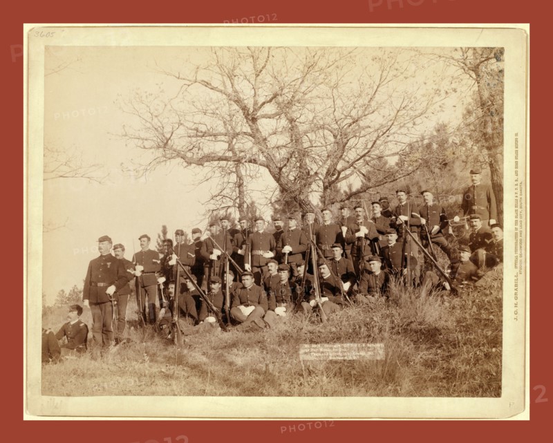 Company C, 3rd U.S. Infantry near Fort Meade, So. Dak., John C. H. Grabill was an american photographer. In 1886 he opened his first photographic studio