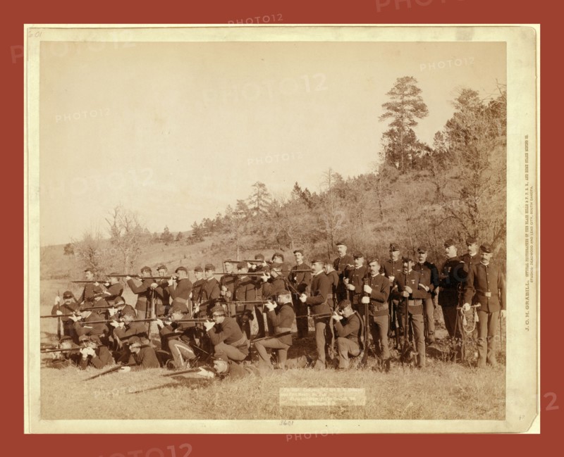 Company C, 3rd U.S. Infantry near Fort Meade, So. Dak., John C. H. Grabill was an american photographer. In 1886 he opened his first photographic studio