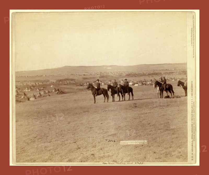 General Miles and staff, John C. H. Grabill was an american photographer. In 1886 he opened his first photographic studio