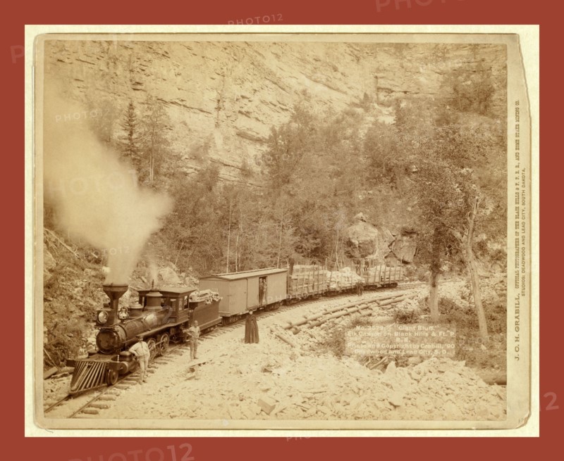 Giant Bluff. Elk Canyon on Black Hills and Ft. P. R.R., John C. H. Grabill was an american photographer. In 1886 he opened his first photographic studio