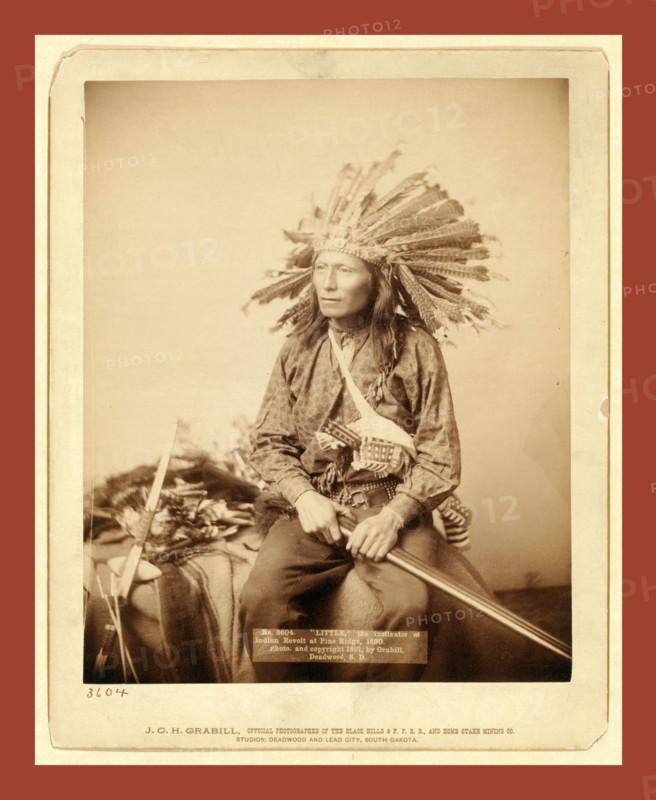 Little, instigator of Indian revolt at Pine Ridge, 1890, John C. H. Grabill was an american photographer. In 1886 he opened his first photographic studio