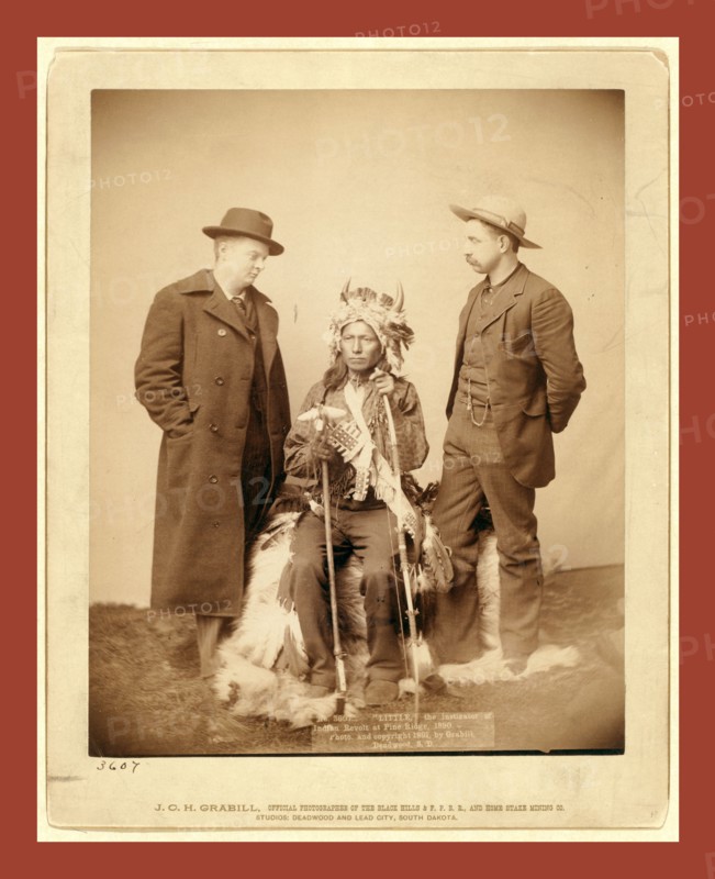 Little, the instigator of Indian Revolt at Pine Ridge, 1890, John C. H. Grabill was an american photographer. In 1886 he opened his first photographic studio