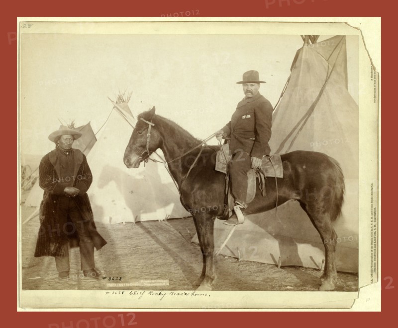 Chief Rocky Bear's home, John C. H. Grabill was an american photographer. In 1886 he opened his first photographic studio