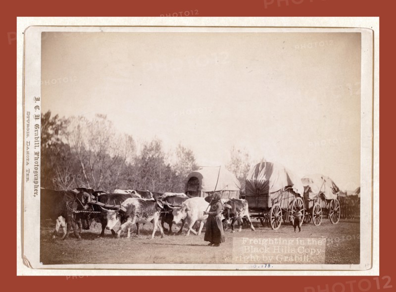 Freighting in the Black Hills, John C. H. Grabill was an american photographer. In 1886 he opened his first photographic studio