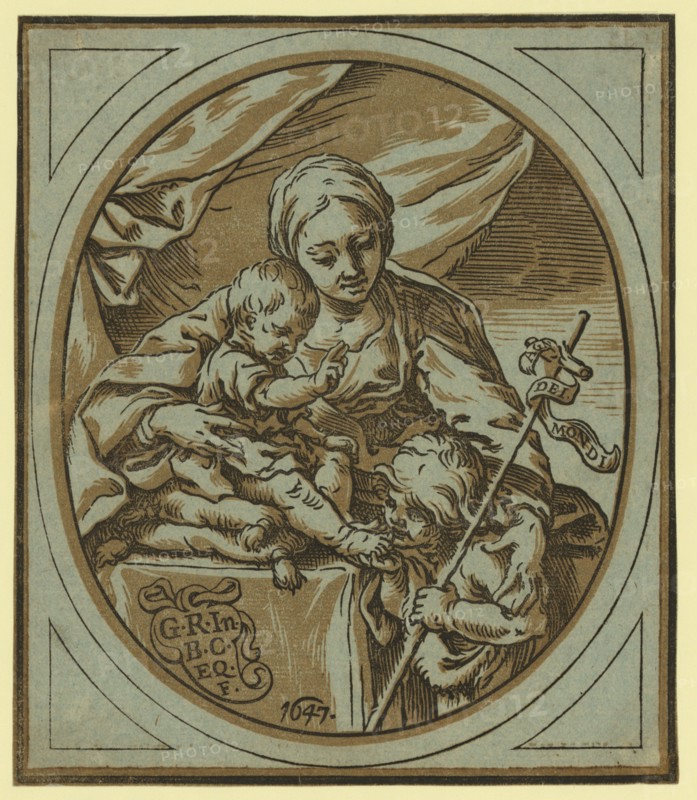 The Virgin, Child, and St. John the Baptist, Coriolano, Bartolomeo, approximately 1599-approximately 1676