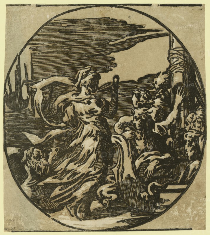 Circe, dating from between 1500 and 1530, Carpi, Ugo da, 1480-approximately 1532