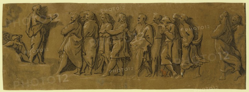 St. Peter preaching the gospel, between 1515 and 1535, Carpi, Ugo da, 1480-approximately 1532