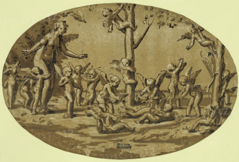 Venus and cupids, between 1515 and 1535, Carpi, Ugo da, 1480-approximately 1532