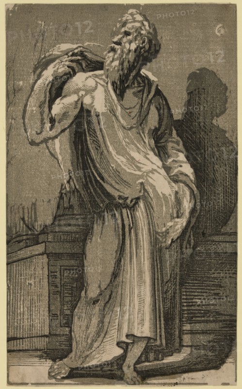 A philosopher, between 1500 and 1552, Beccafumi, Domenico, 1486-1551