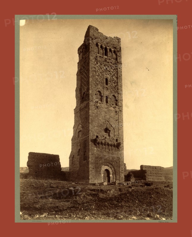 Tlemcen Tower Mansoura, Algiers, Neurdein brothers 1860 1890, the Neurdein photographs of Algeria including Byzantine and Roman ruins in Tébessa and Thamugadi; mosques, shrines, public buildings, palaces, and street scenes in Mostaganem, Biskra, Algiers, Tlemcen, Constantine, Oran, and Sidi Bel AbbÃ¨s; and the cathedral at Carthage. Portraits of Algerian people include Berbers, Ouled NaÃ¯l women, and prisoners in Annaba. Tunisian views include mosques, buildings, and street scenes in Tunis.