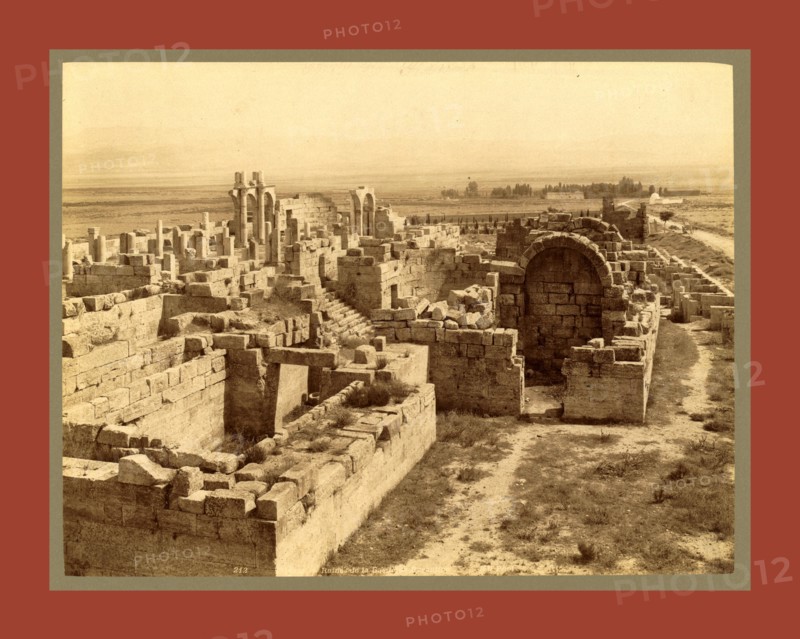 Tebessa Ruins of Byzantine Basilica, Algiers, Neurdein brothers 1860 1890, the Neurdein photographs of Algeria including Byzantine and Roman ruins in Tébessa and Thamugadi; mosques, shrines, public buildings, palaces, and street scenes in Mostaganem, Biskra, Algiers, Tlemcen, Constantine, Oran, and Sidi Bel AbbÃ¨s; and the cathedral at Carthage. Portraits of Algerian people include Berbers, Ouled NaÃ¯l women, and prisoners in Annaba. Tunisian views include mosques, buildings, and street scenes in Tunis.
