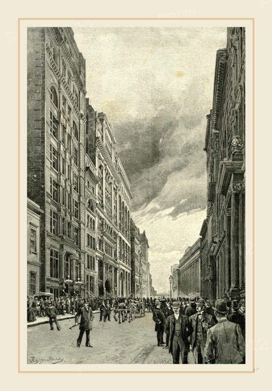 New York, Wall Street, 1891, USA