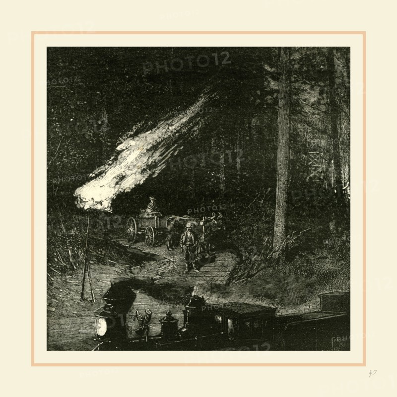 Pennsylvania, A Gas Well, 19the Century