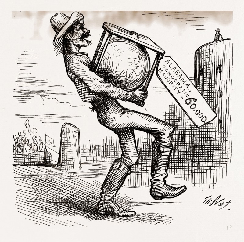 SOLID "FIX UP." " General, this is about as FULL, FREE, and FAIR as we can count in.", 19th century engraving