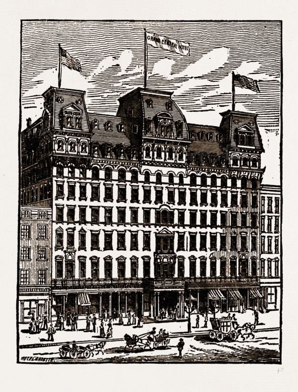 667 to 677 Broadway, New York, 19th century engraving