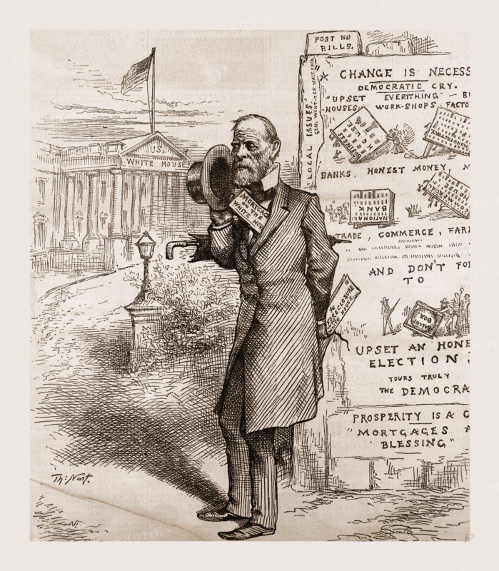 THE HEIGHT OF ENGLISH' AMBITION., 1880, 19th century engraving, USA, America