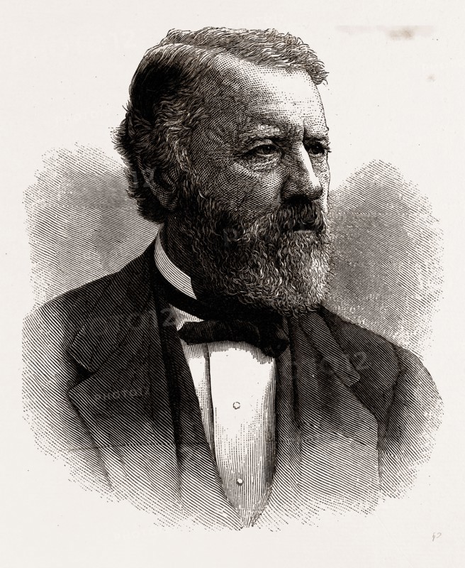 THE HON. ALBERT G. PORTER, GOVERNOR-ELECT OF INDIANA, 1880, 19th century engraving, USA, America