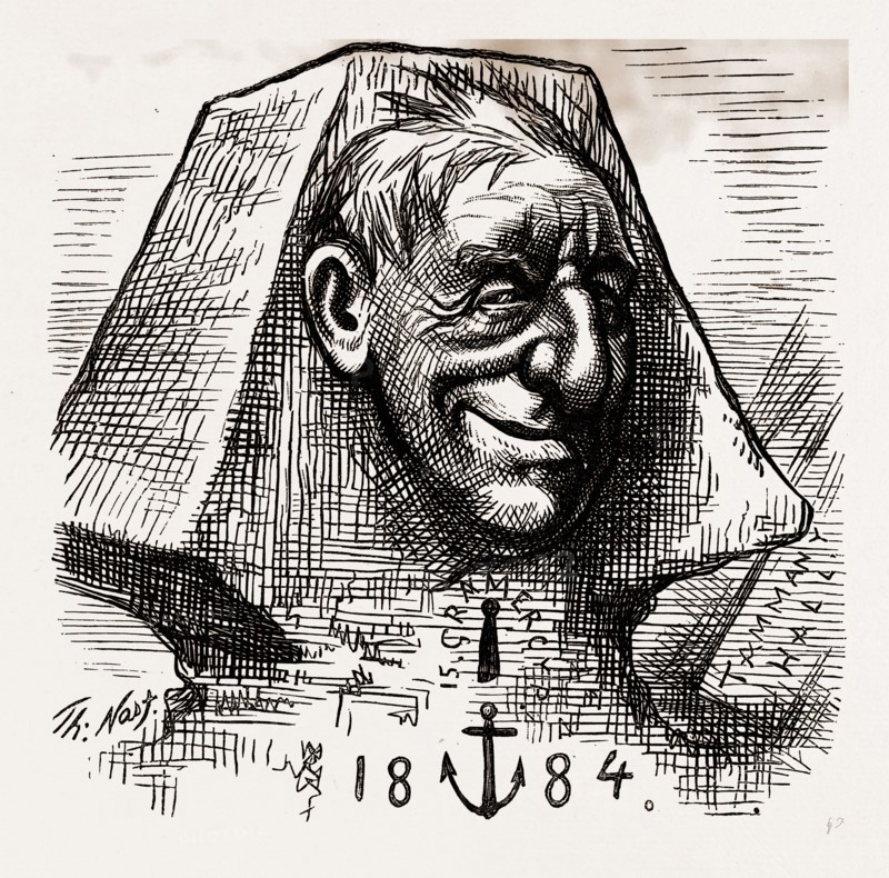 " WELL, I SHOULD SMILE." " But HANCOCK iS not TILDEN."", 1880, 19th century engraving, USA, America