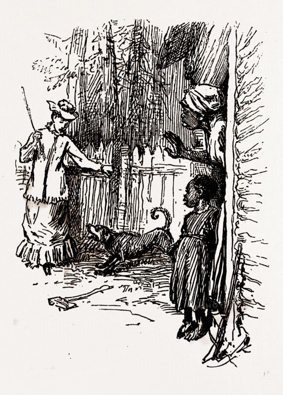 Alabama, agricultural workers, " THE DOG WON'T BITE YOU.", 1880, 19th century engraving, USA, America