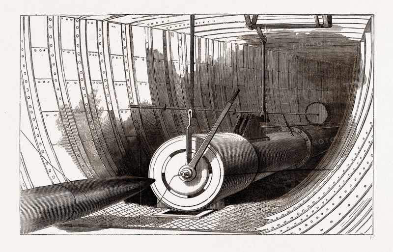 TH1 GUN OF ERICSSON'S TORPEDO-BOAT THE "DESTROYER.", DRAWN BY CHARLES GRAHAM, 1880, 19th century engraving, USA, America