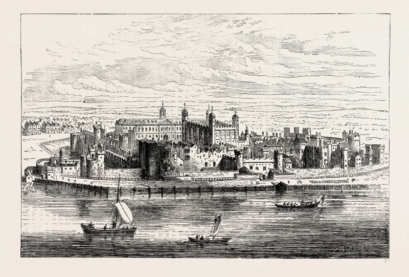 The Tower of London, UK, view from around 1700